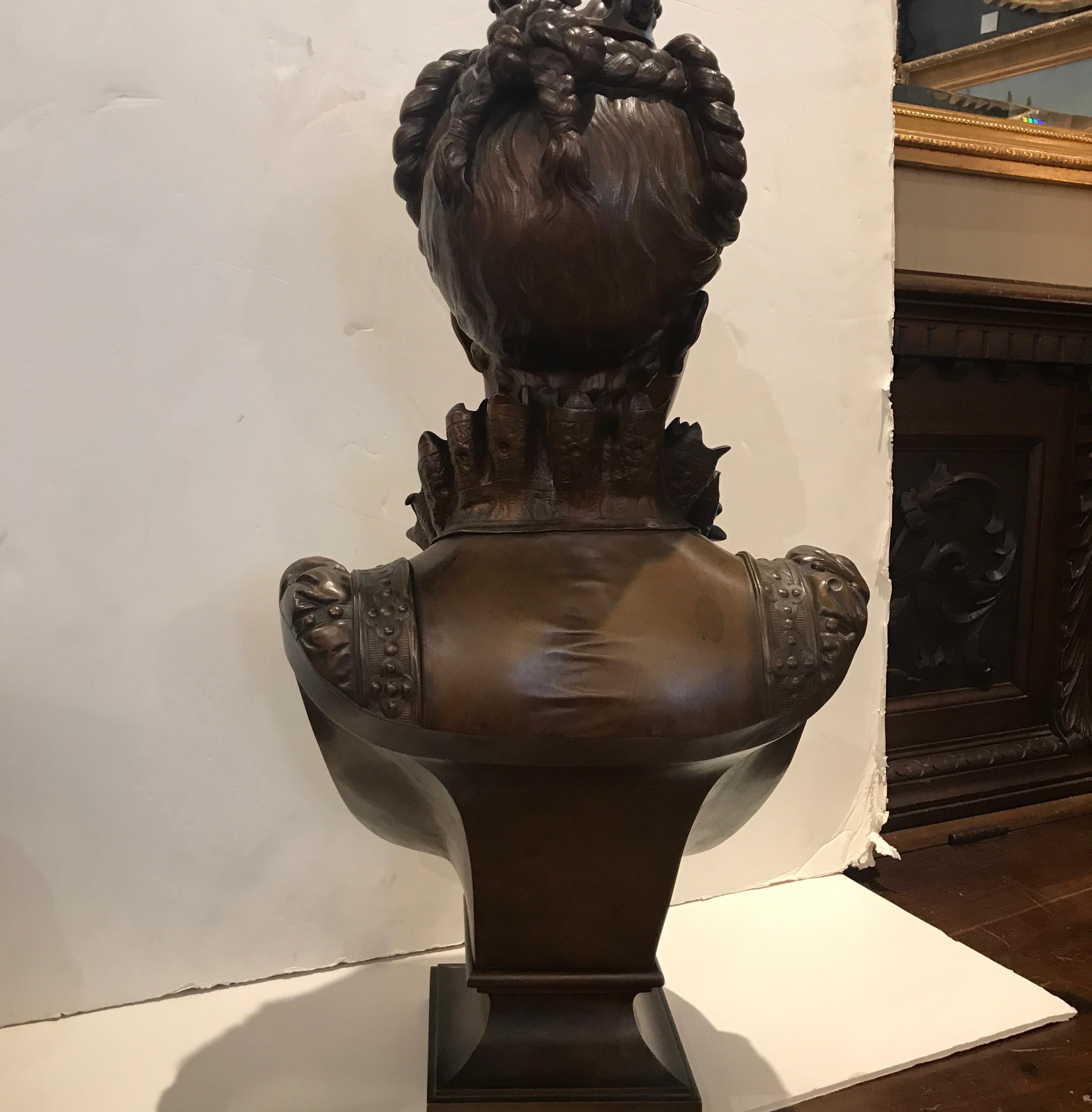 Busto in bronzo di Faure De Brouysse, Francia, XIX secolo in vendita 3