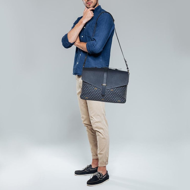 Faure Le Page Blue Coated Canvas and Leather Express 36 Messenger Bag at  1stDibs