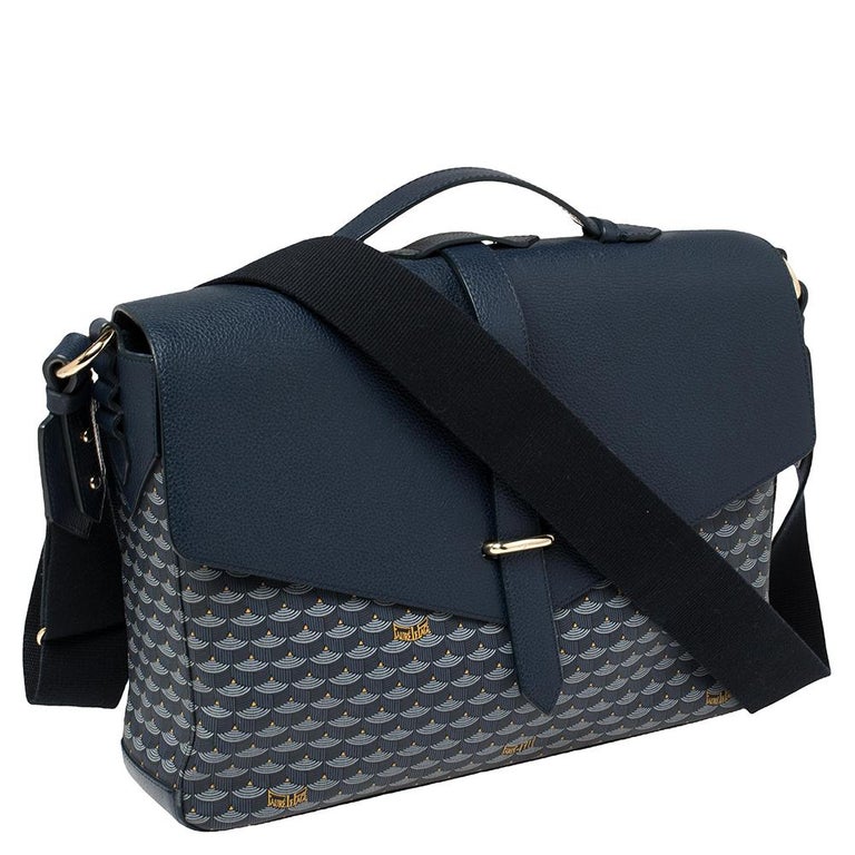 Faure Le Page Blue Coated Canvas and Leather Express 36 Messenger Bag at  1stDibs