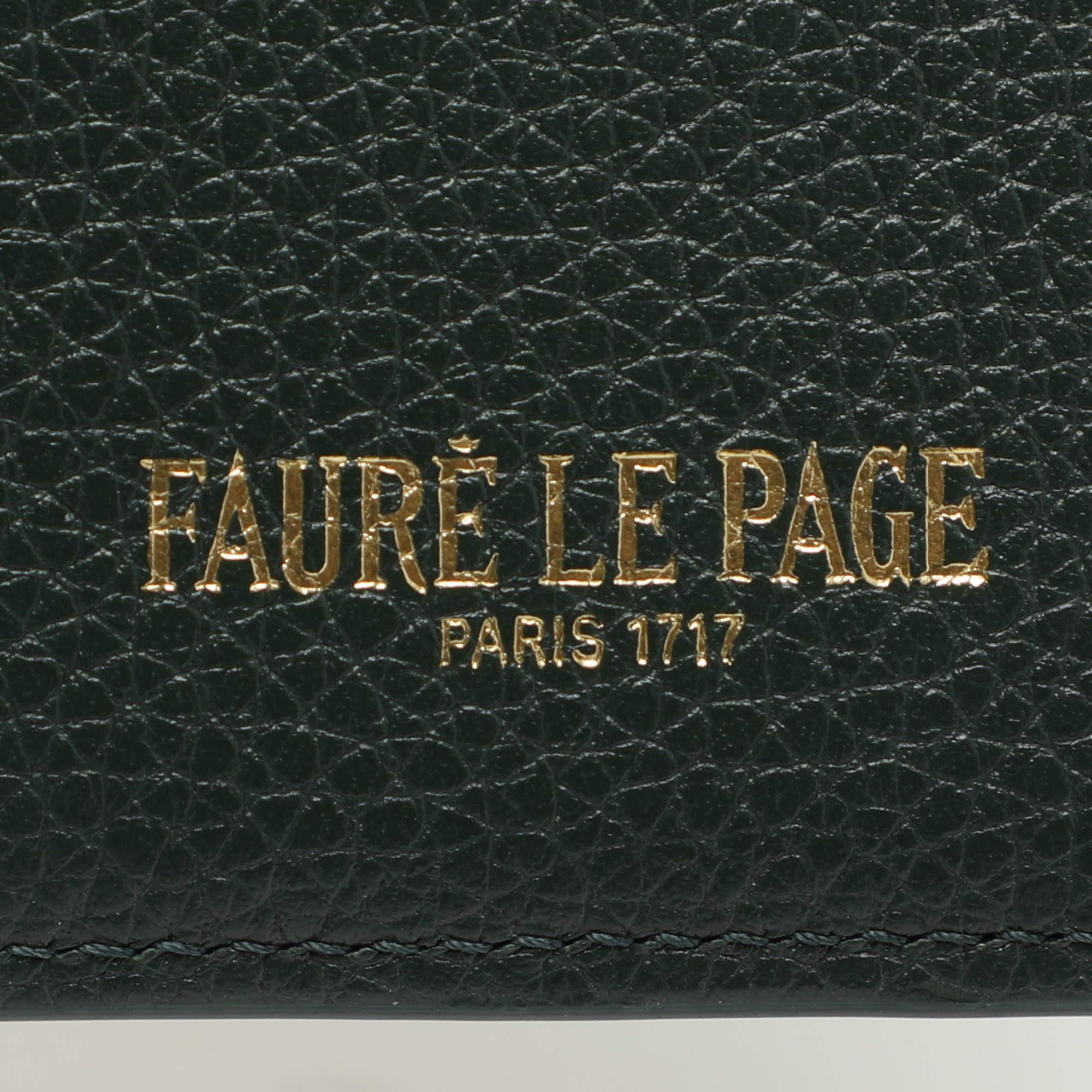 Faure Le Page Green Coated Canvas and Leather Bifold Card Case 1