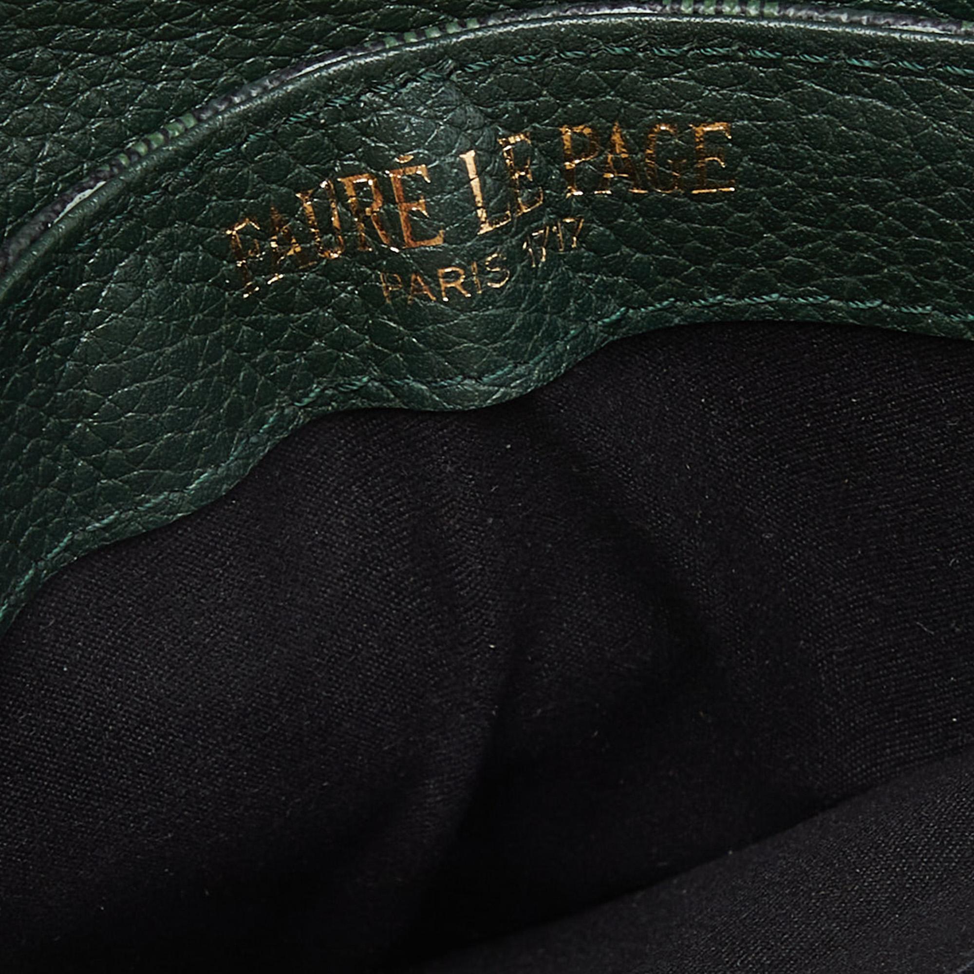 Faure Le Page Green Coated Canvas and Leather Caliber 18 Wristlet Pouch 5