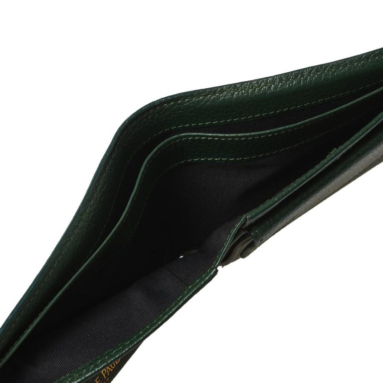 Faure Le Page Green Coated Canvas Continental Wallet Faure Le Page