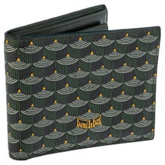 Faure Le Page Green Coated Canvas Bifold Wallet