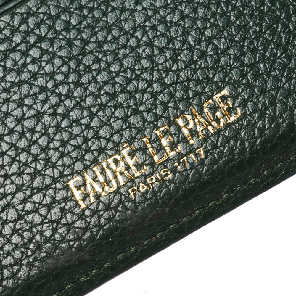 Faure Le Page Green Coated Canvas Bifold Wallet 1