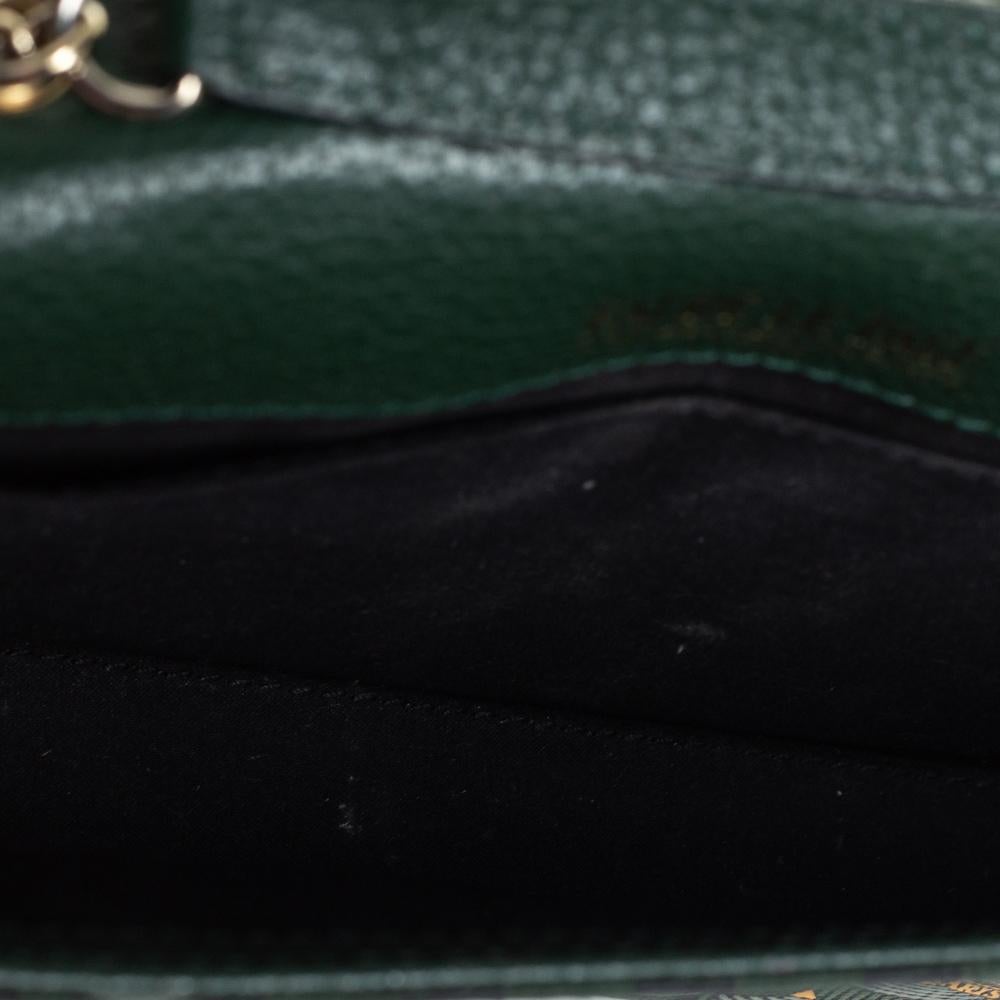 Fauré Le Page Green Leather Calibre 21 Top Handle Bag 2