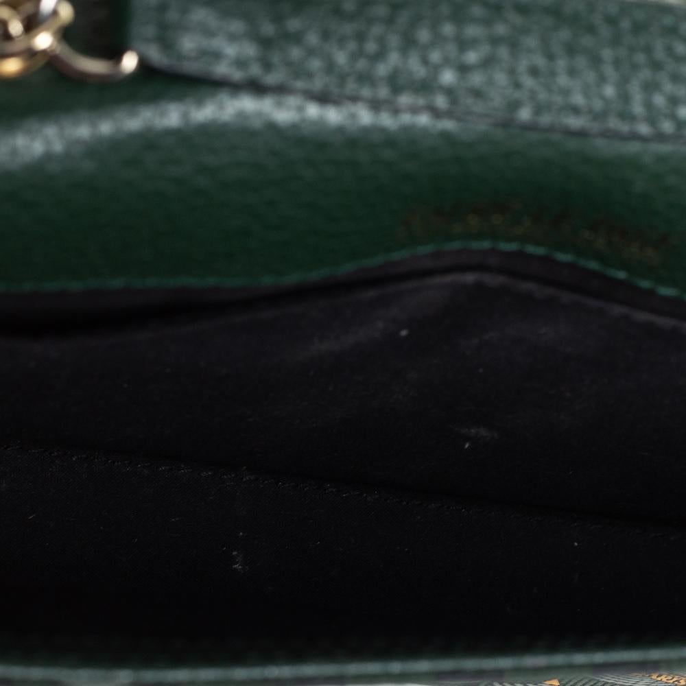 Fauré Le Page Grünes Leder Calibre 21 Top Handle Tasche 5