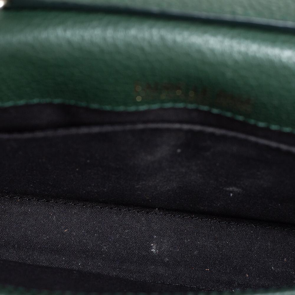 Black Fauré Le Page Green Leather Calibre 21 Top Handle Bag