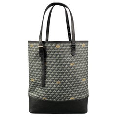 FAURE' LE PAGE Grey Black Coated Canvas Tote Bag For Sale at 1stDibs