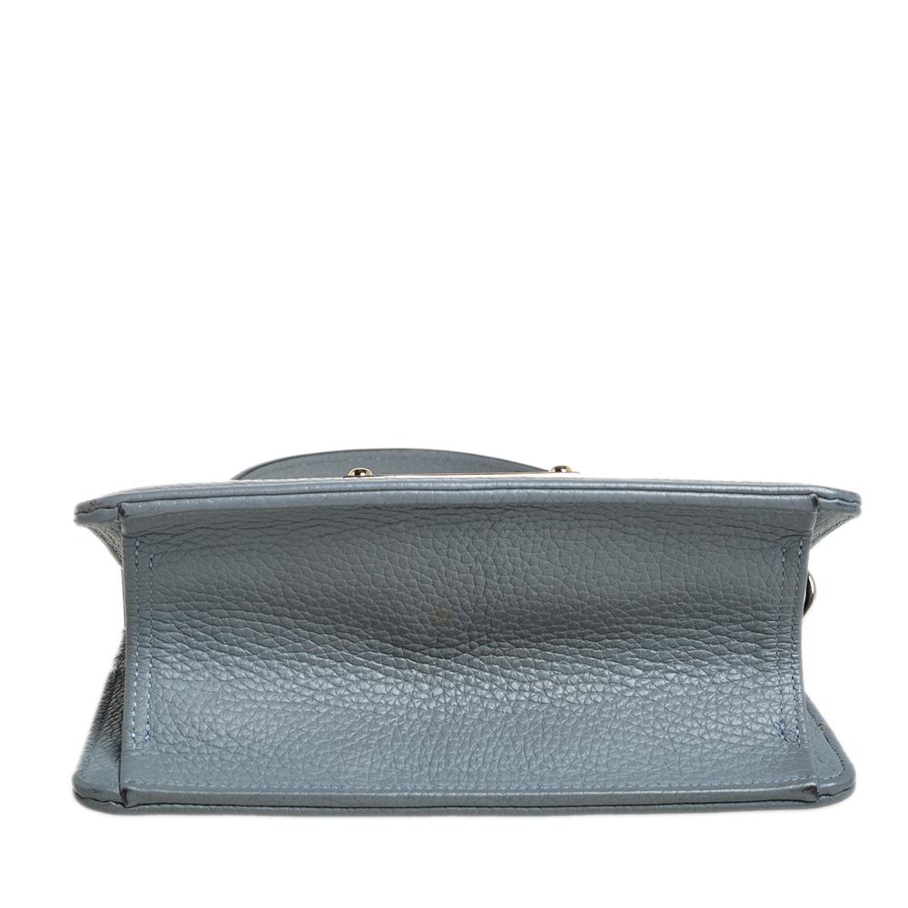 Faure Le Page Grey/Blue Leather Parade 19 Top Handle Bag 1