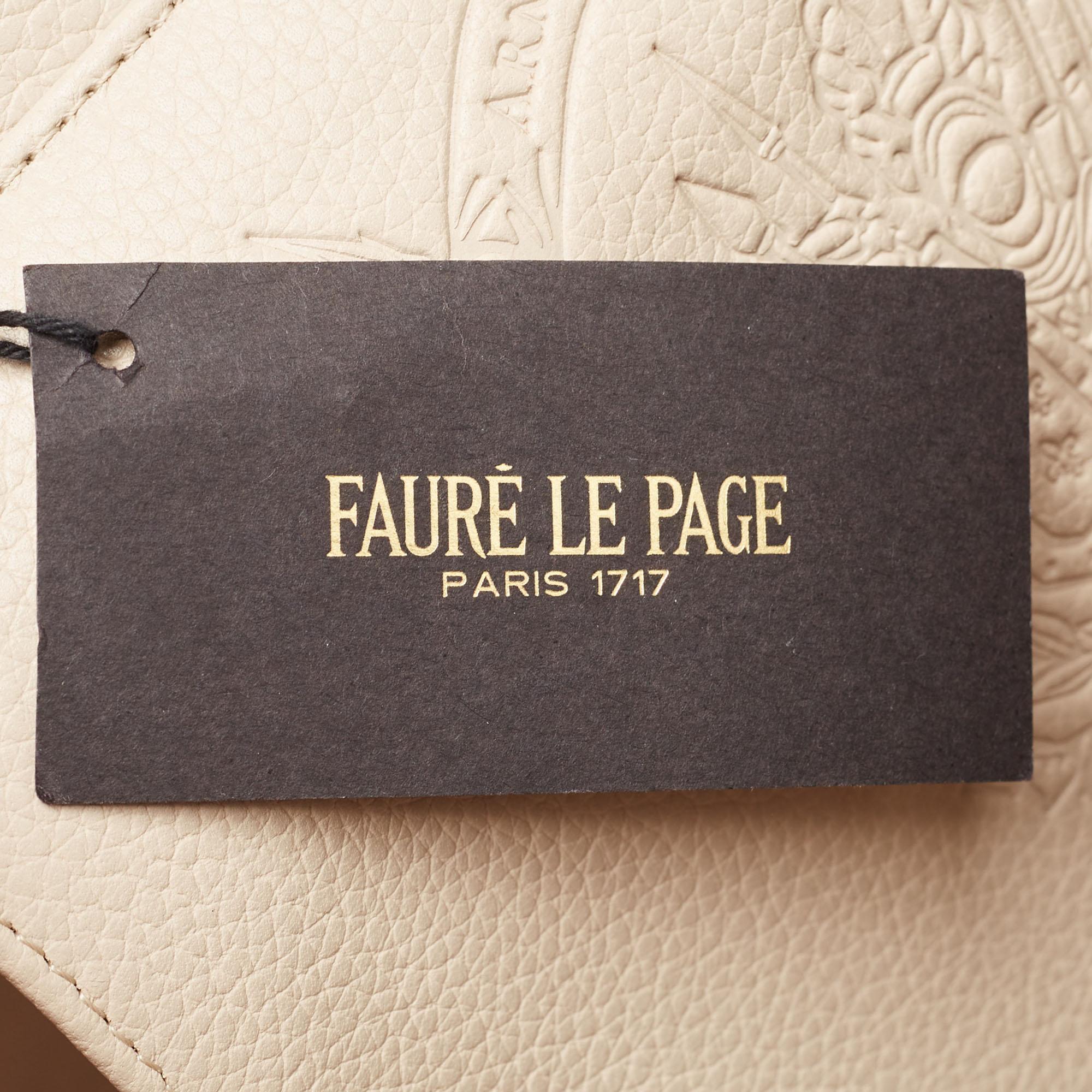 Faure Le Page Light Pink/Beige Coated Canvas and Leather Daily Battle 41 Tote 5