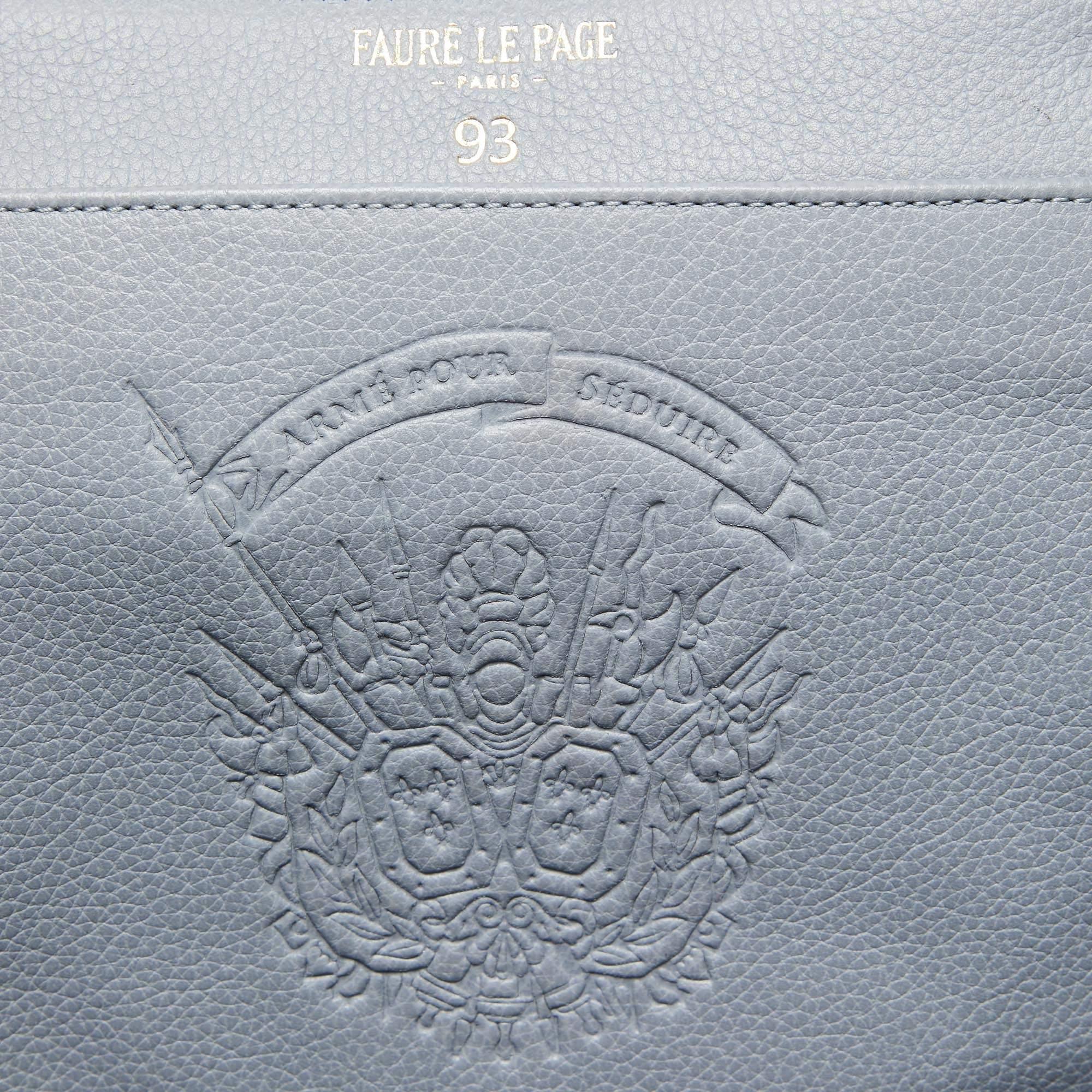 Faure Le Page Navy Blue Coated Canvas Daily Battle 35 Tote 3