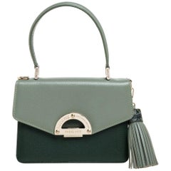 Faure Le Page Two Tone Leather Parade 19 Top Handle Bag