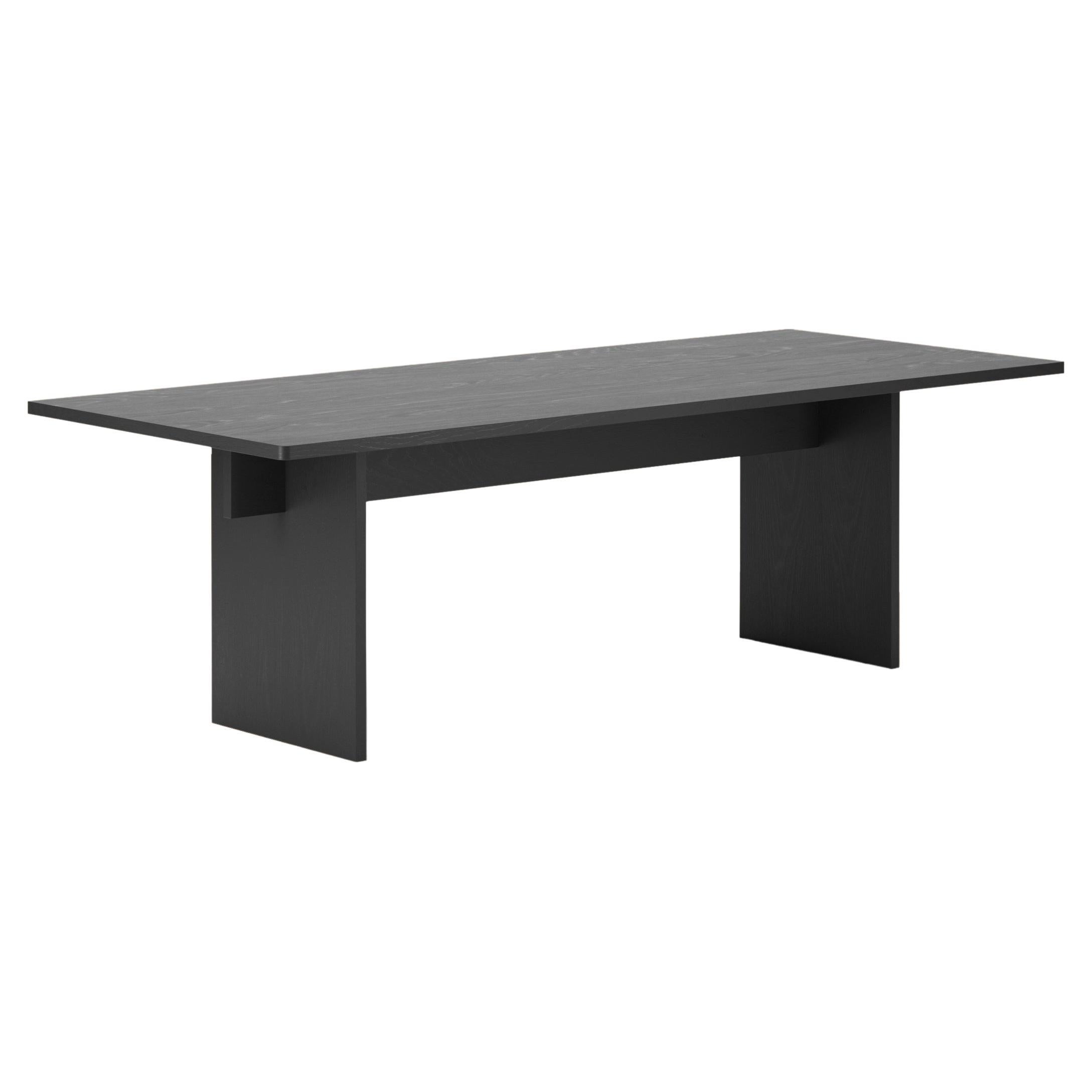 6 Seater Faure Table Handcrafted in Blackened Oiled Oak by Lemon