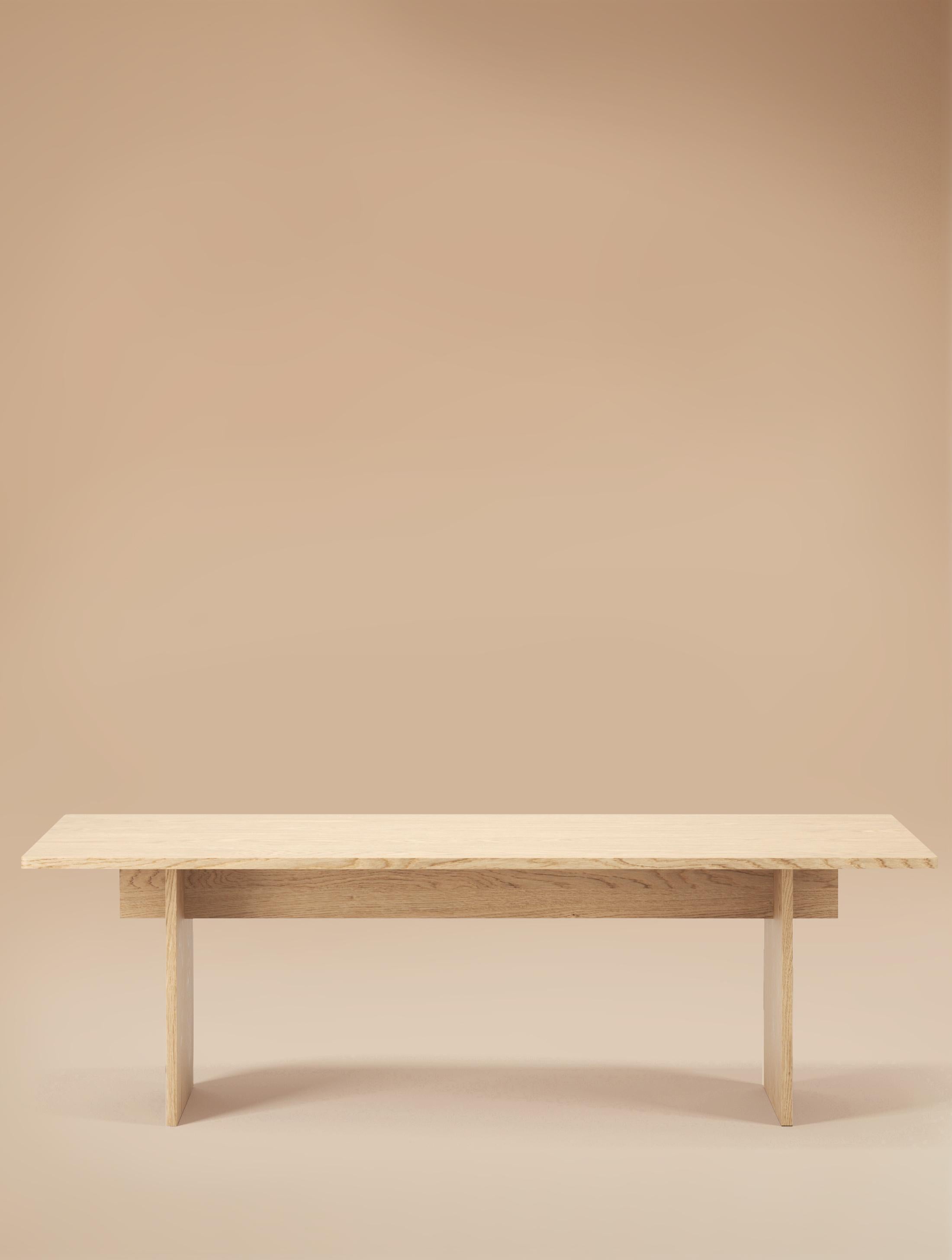 8 Seater Faure Table Handcrafted in Charcoal Oiled Oak by Kevin Frankental  In New Condition In Amsterdam, NL