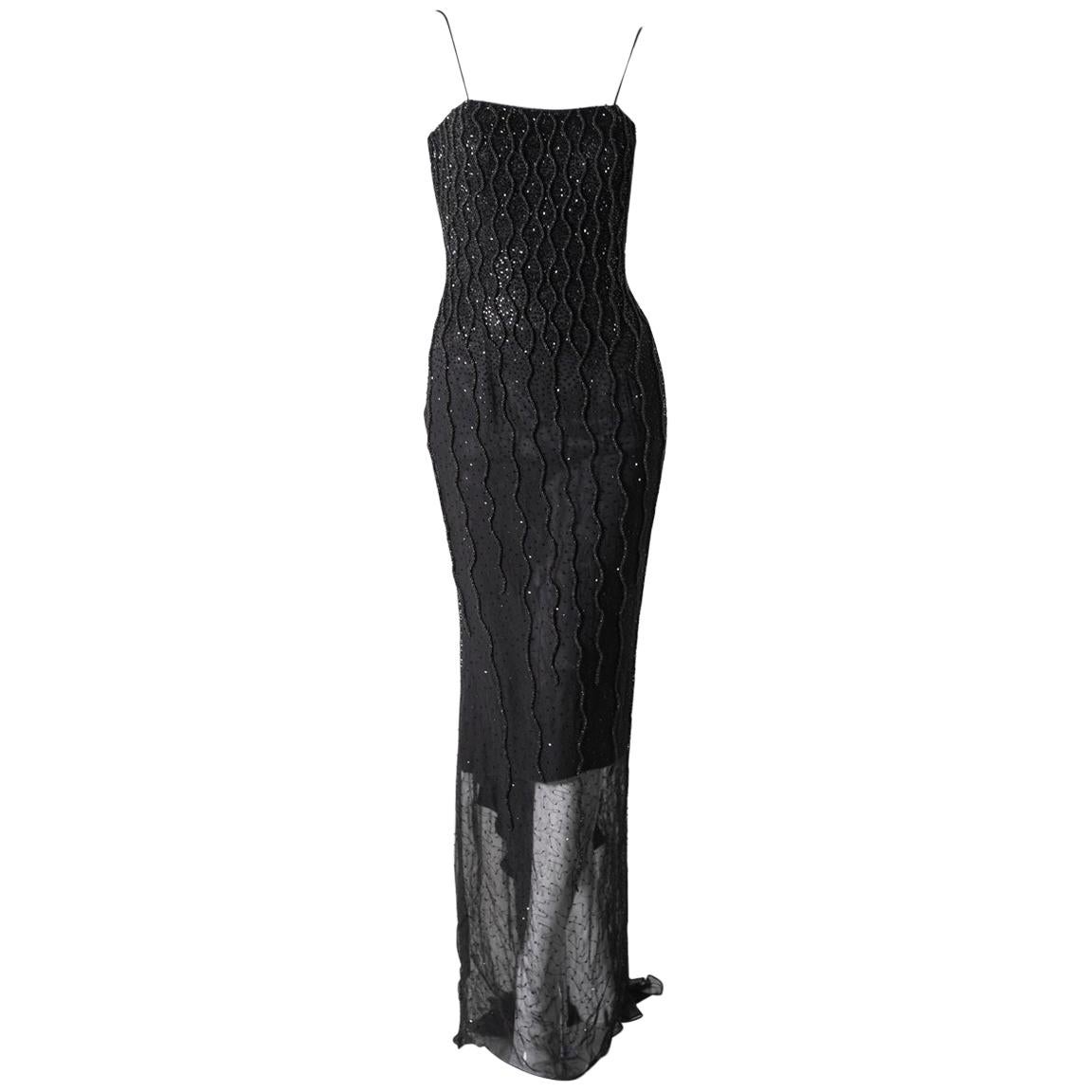 Faust Paris Black Long Evening Dresses For Sale