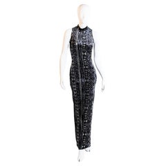 Vintage Faust Glittery Black Elegant Dress