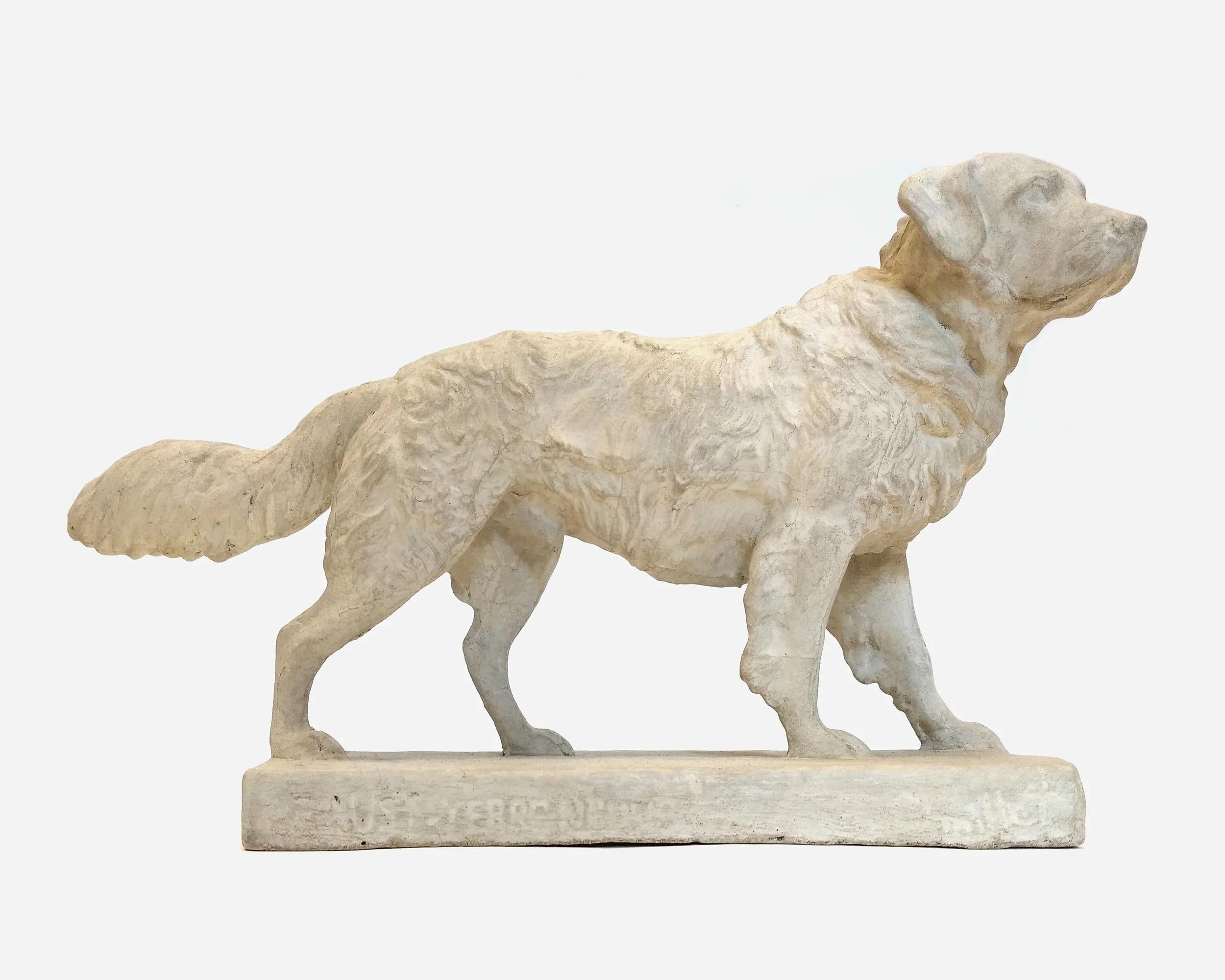 « Faust, chien terre-neuve », plaster statuette by François-Charles Millet.
Circa 1880.

Signed and named on the terrace.

Biography

François Charles Millet was born in Paris in 1851 and died in Barbizon (Seine-et-Marne) in 1917.

The son of