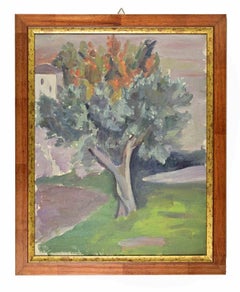 Garden - Painting by Fausta Settimj - Mid-20th Century