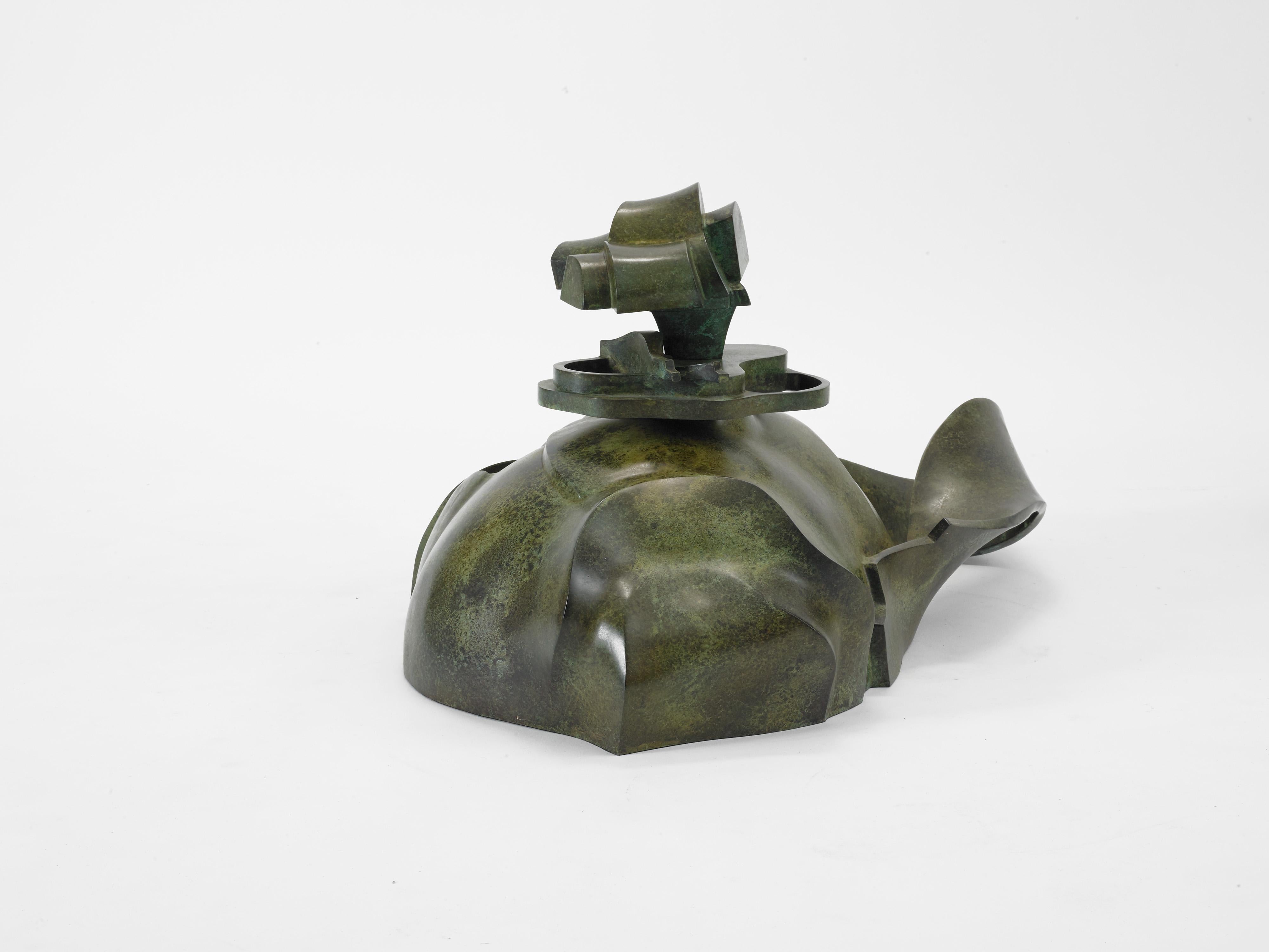 In offerta una scultura in bronzo patinato dell'artista e scultore spagnolo Faustino Aizkorbe (nato nel 1948).

