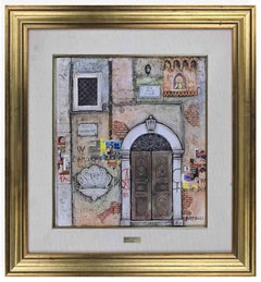 Una casa en via della Luce (Roma) - Técnica mixta de Fausto Battelli - 1986