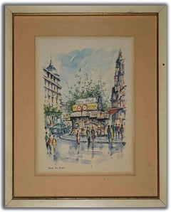 Vintage Via Veneto, Rome - Offset Print by Fausto Battelli - Mid-20th Century