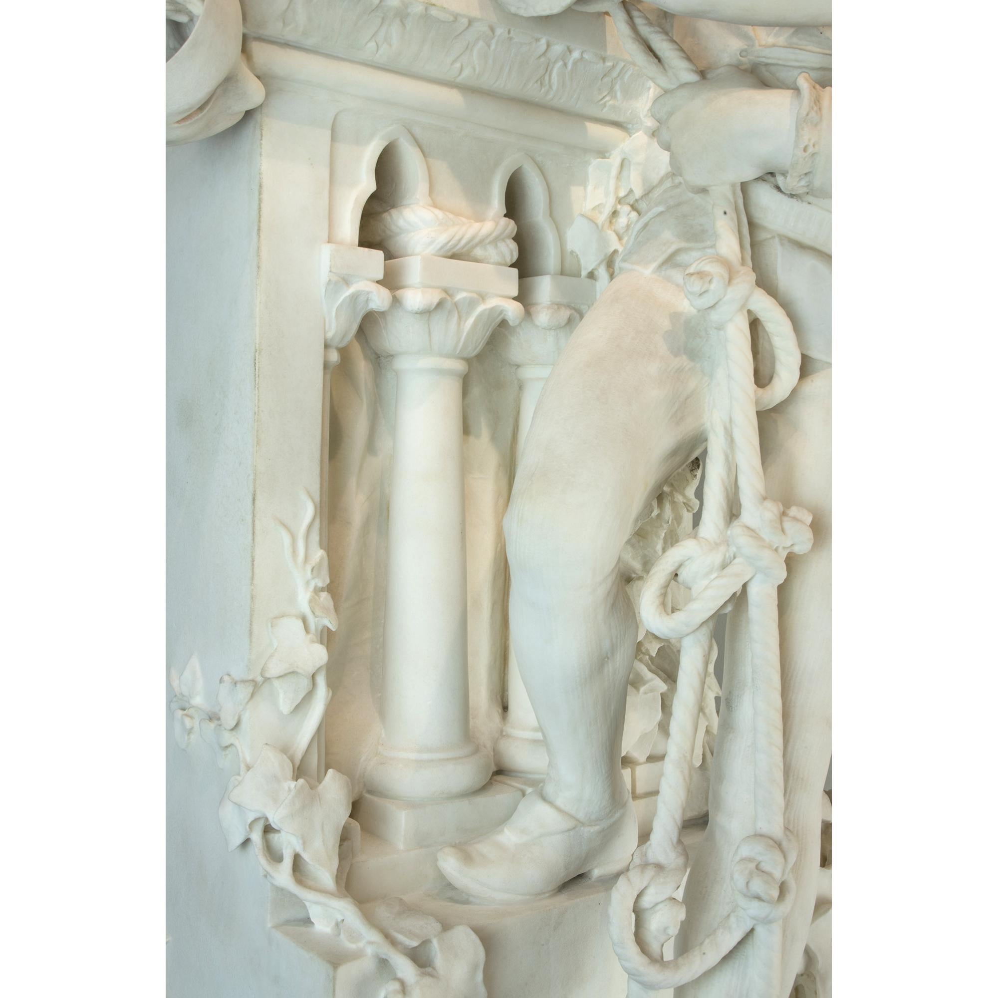 Fausto Biggi  Romeo y Julieta   Escultura italiana de mármol . en venta 6
