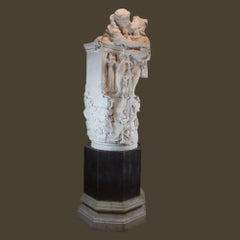 Antique Fausto Biggi  Romeo and Juliet   Italian Marble Sculpture .