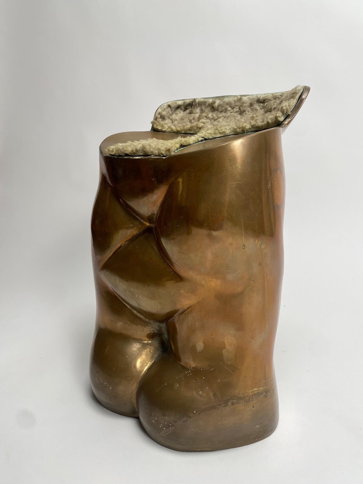 Fausto bronze sculpture stool by Novello Finotti, 1972 (Original) Gavina Edition For Sale 4