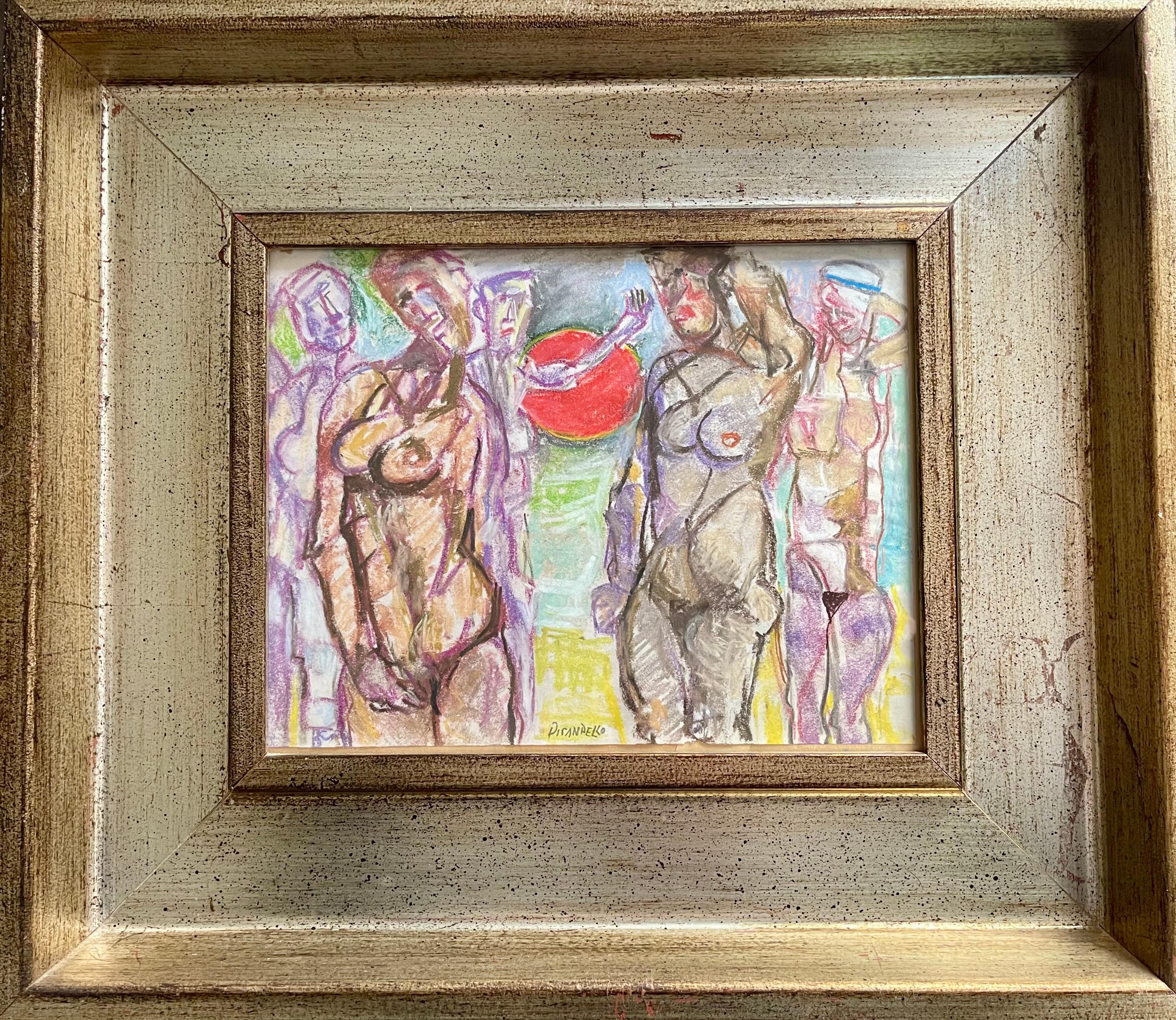 Period Italian Fausto Pirandello Signed Abstract Artwork For Sale 3