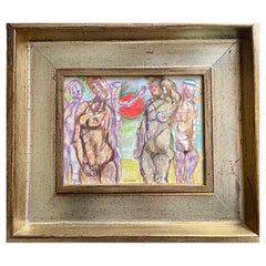 Period Italian Fausto Pirandello Signed Abstract Artwork