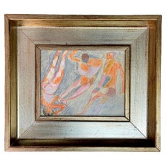 Period Italian Fausto Pirandello Signed Abstract Pastel