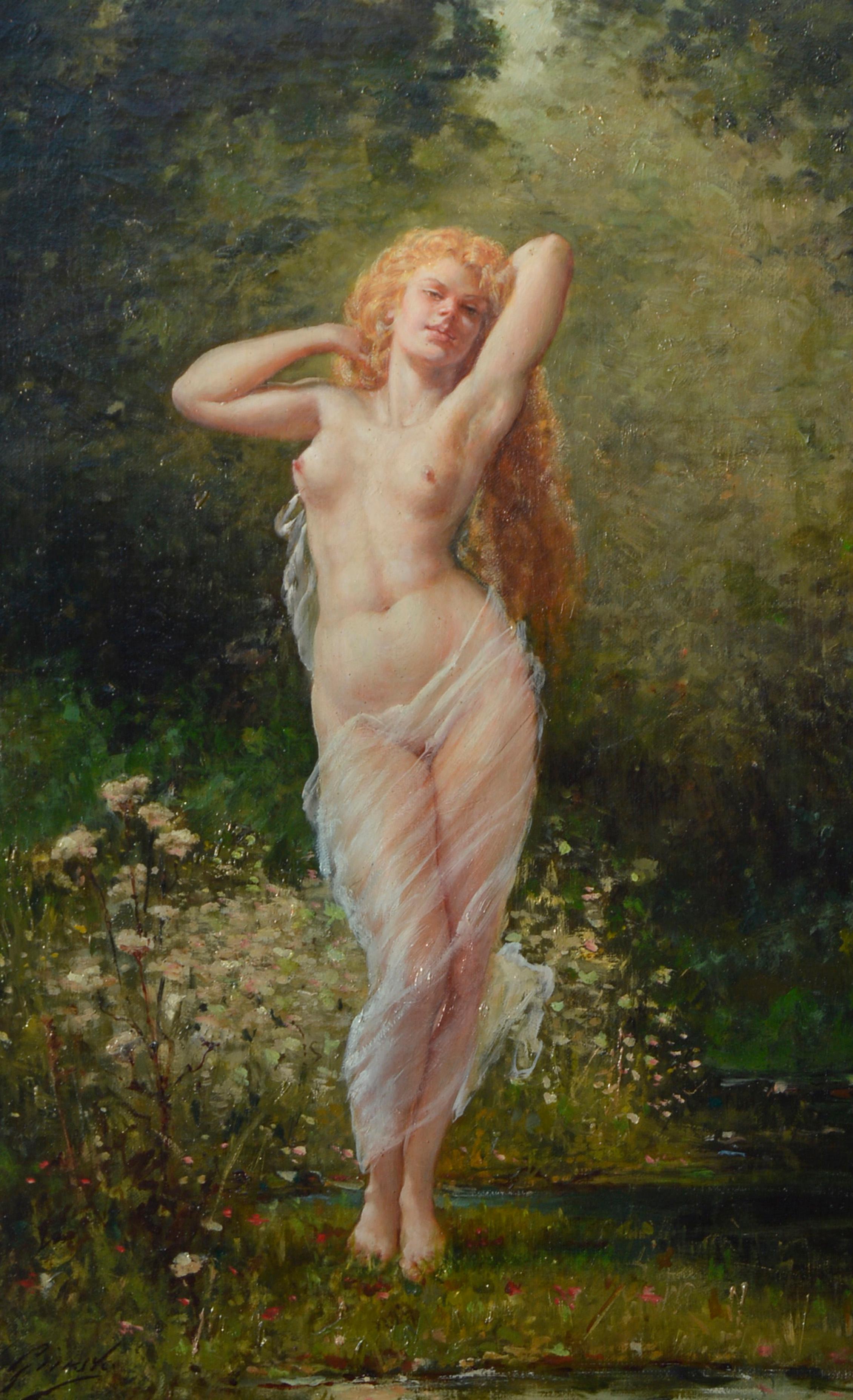 Eugene Galien-Laloue Original Barbizon Nacktes Gemälde (Impressionismus), Painting, von Fausto Giusto