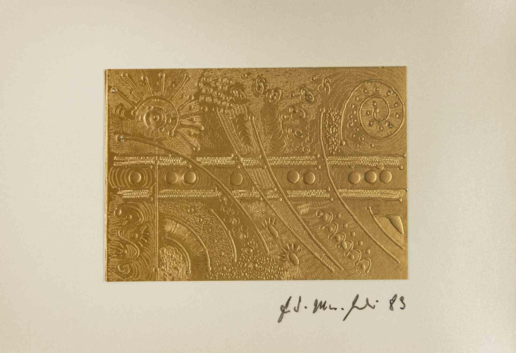 Abstract Composition - Etching by Fausto Maria Franchi - 1983