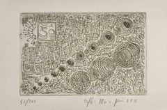 Abstract Composition - Etching by Fausto Maria Franchi - 1987