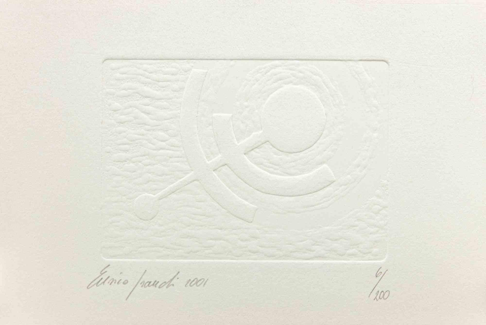 Abstract Composition - Etching by Fausto Maria Franchi - 1988