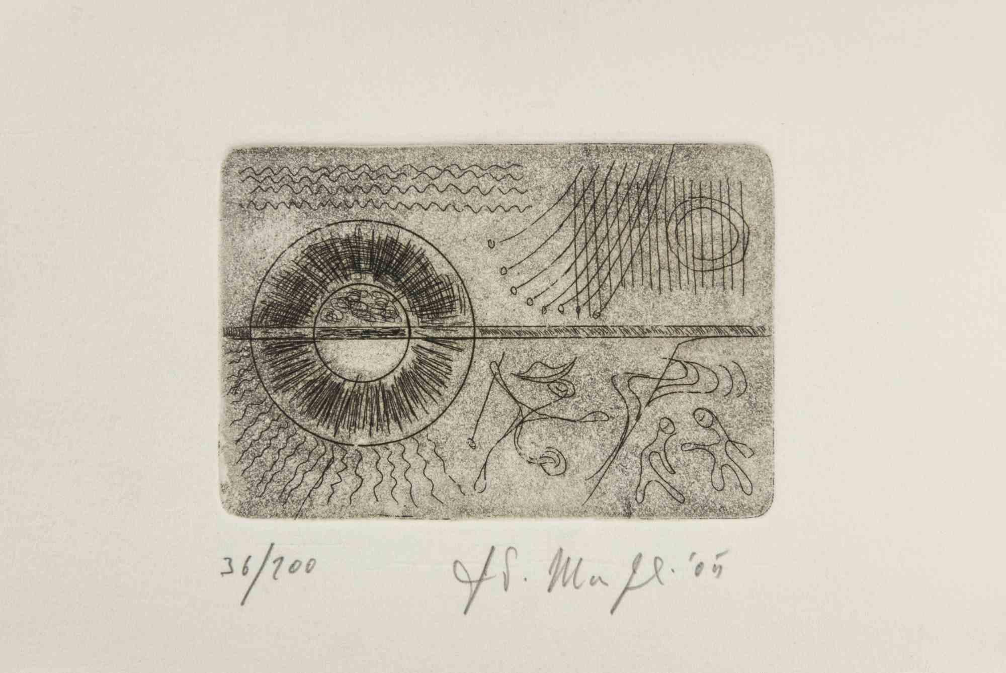 Abstract Composition - Etching by Fausto Maria Franchi - 2005
