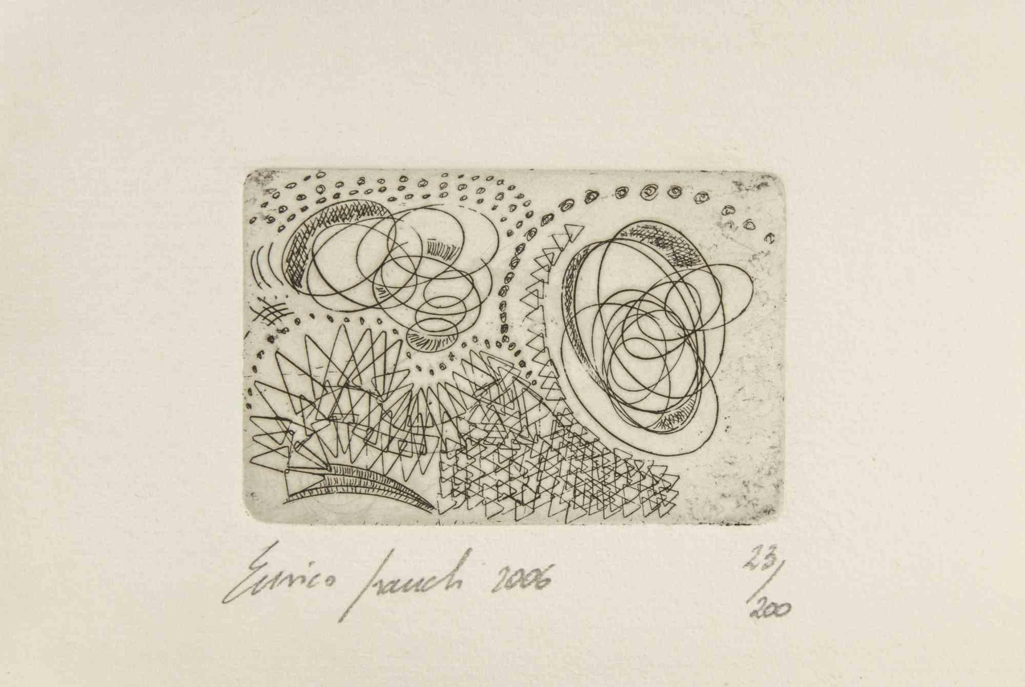 Abstract Composition - Etching by Fausto Maria Franchi - 2006