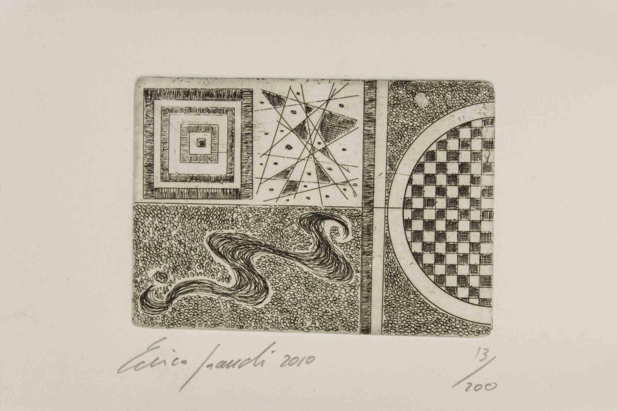 Abstract Composition - Etching by Fausto Maria Franchi - 2010
