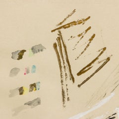 Painting by Fausto Melotti Mixed Technique on Paper, Untitled 1974