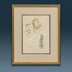 Dipinto di Fausto Melotti Tecnica Mista su Carta, Senza Titolo 1974