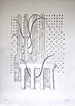 Ohne Titel – Originallithographie von Fausto Melotti – 1974