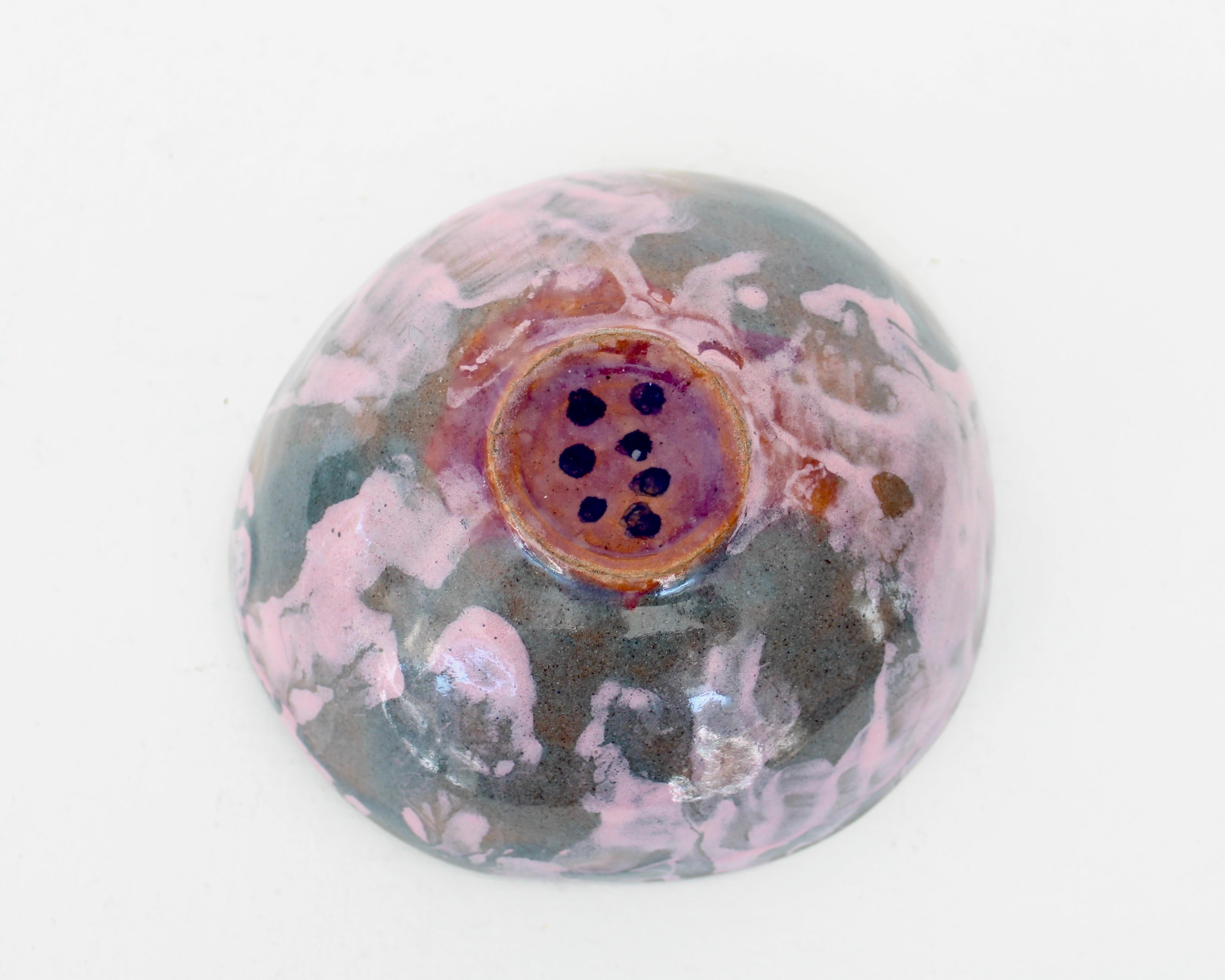 Fausto Menotti Italian Purple and Gray Ceramic Dish Bowl Italy c 1960 im Angebot 6