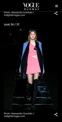 Fausto Puglisi Pasarela F/W 2015 Mini vestido recortado embellecido sin estrenar