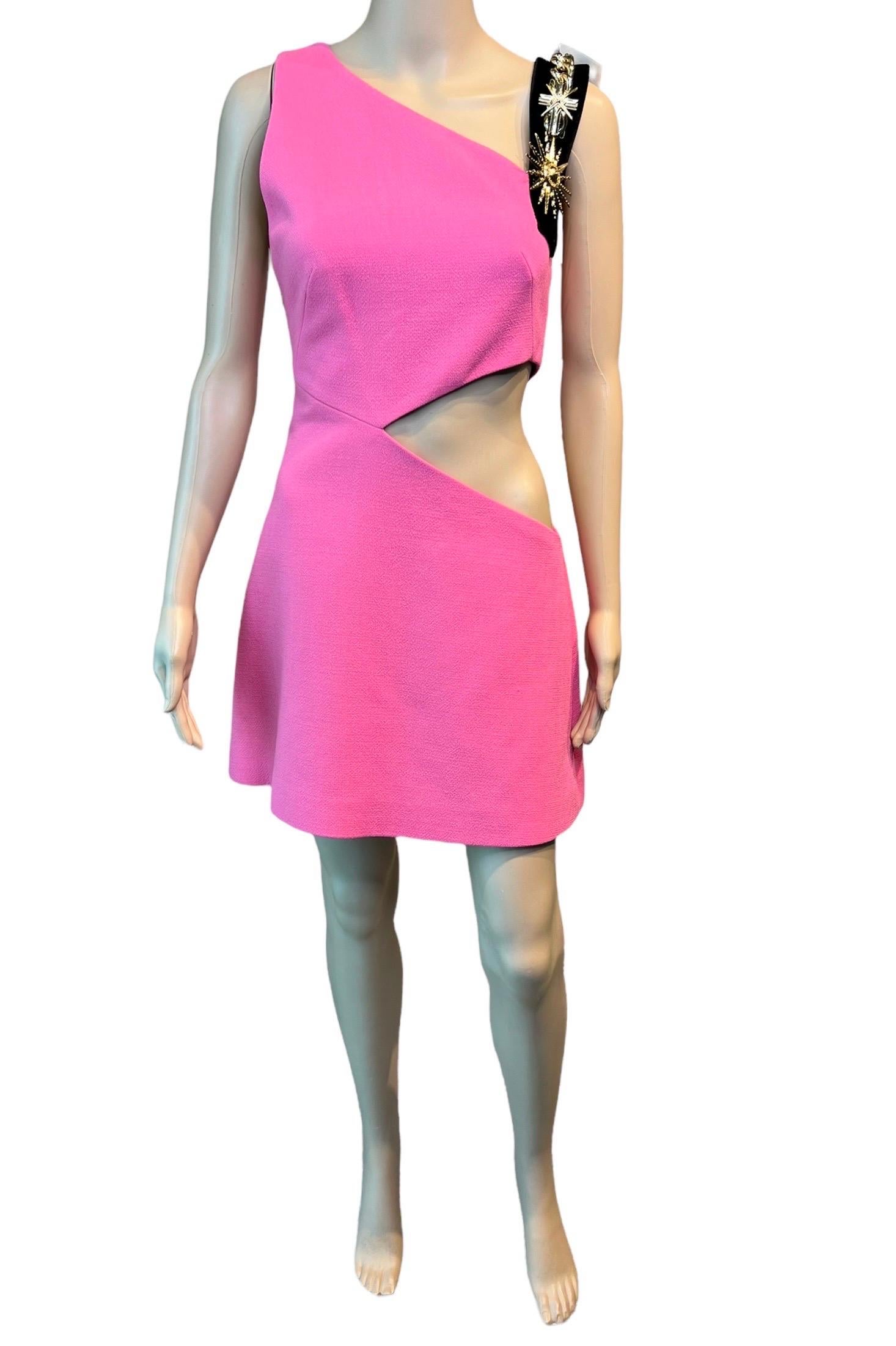 Fausto Puglisi F/W 2015 Runway Unworn Embellished Cutout Mini Dress For Sale 1