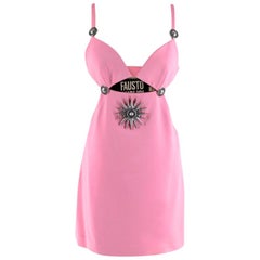 Fausto Puglisi Pink Cut-out Medallion Mini Dress - Size S 