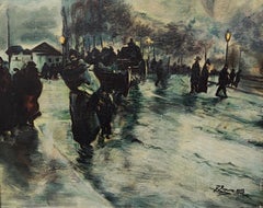 Scena di strada serale