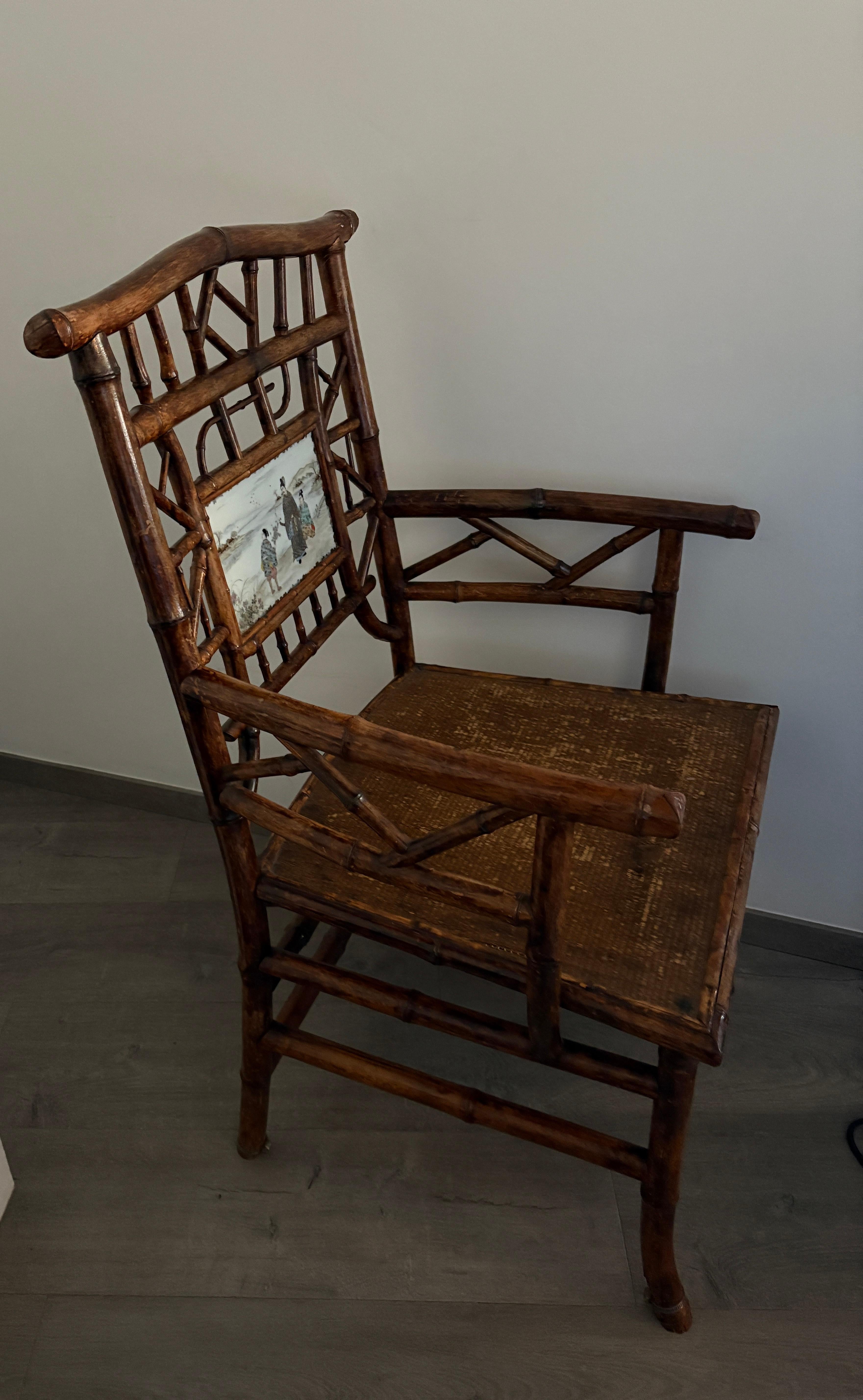 Bambus-Tischdecke - Perret&Vibert im Zustand „Gut“ im Angebot in VILLENEUVE-LÈS-AVIGNON, FR