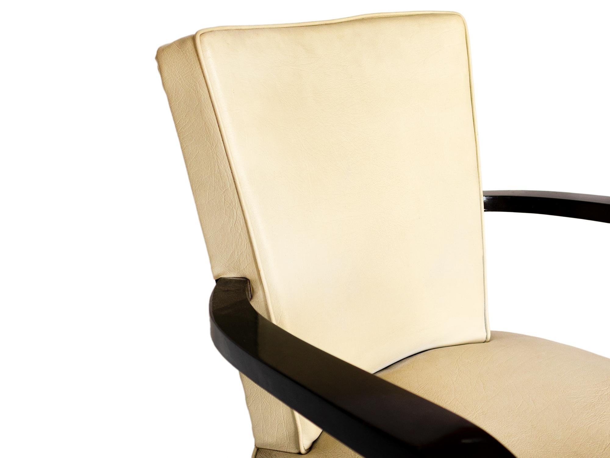 Fauteuil Bridge Art Deco Chair, 20th Century For Sale 3