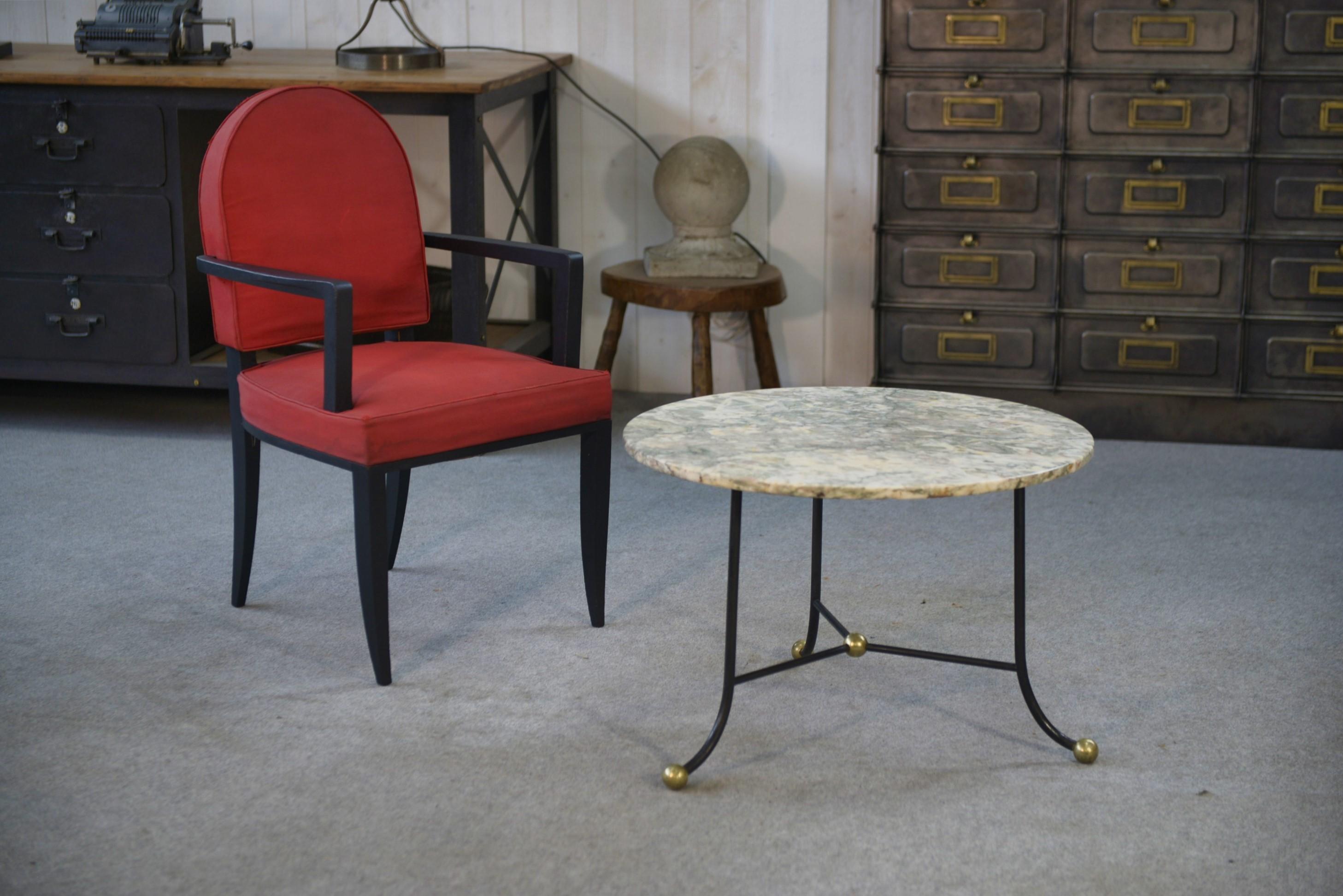 Pont Fauteuil par Jean Pascaud 1940's

Jean Pascaud - l'élégance française des années 1930-1950
Décorateur et créateur de mobilier, Jean Pascaud (1903-1996) s'impose dès l'entre-deux-guerres dans le sillage des grands noms de l'Art déco. Formé au