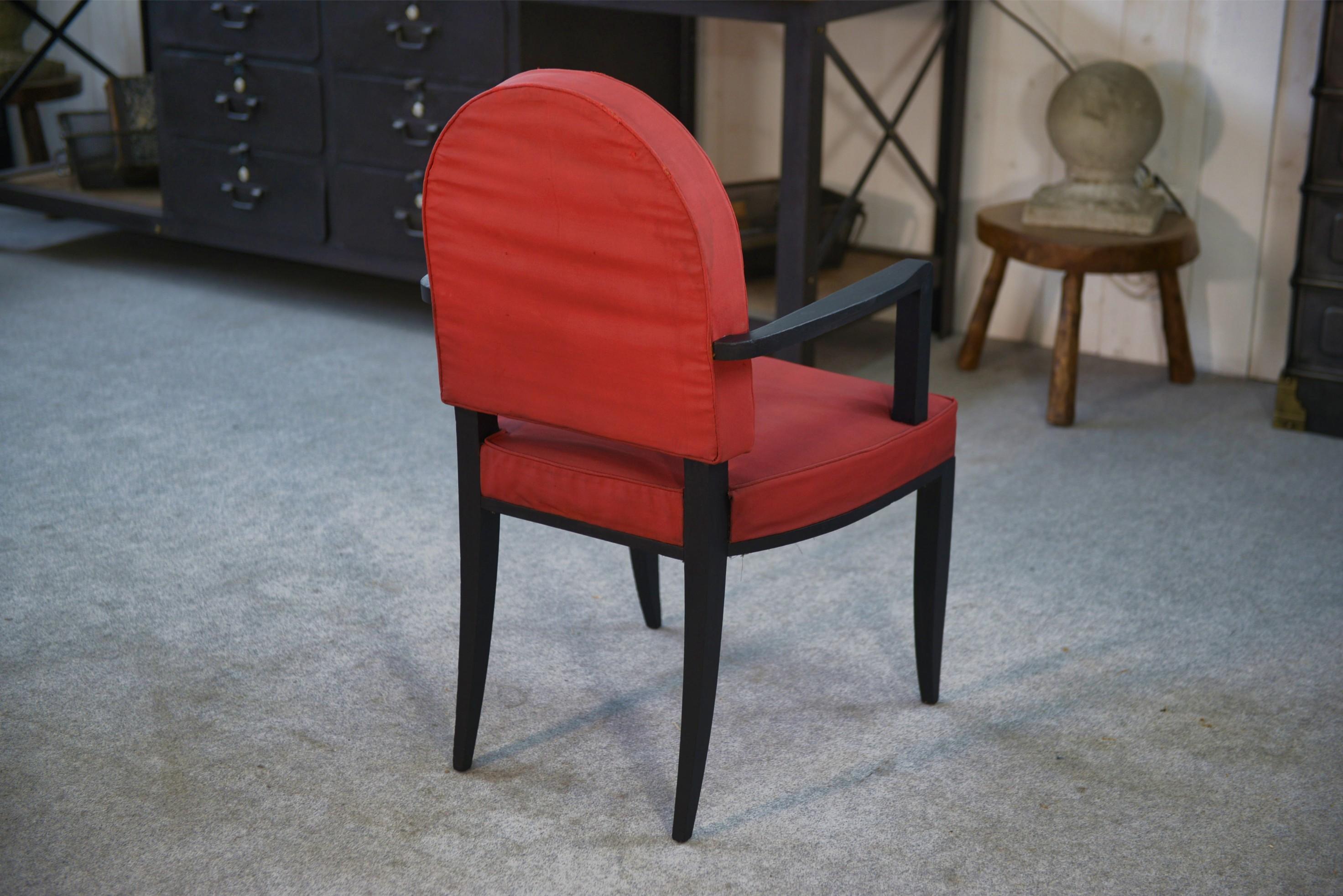 Art déco Pont Fauteuil par Jean Pascaud 1940's en vente